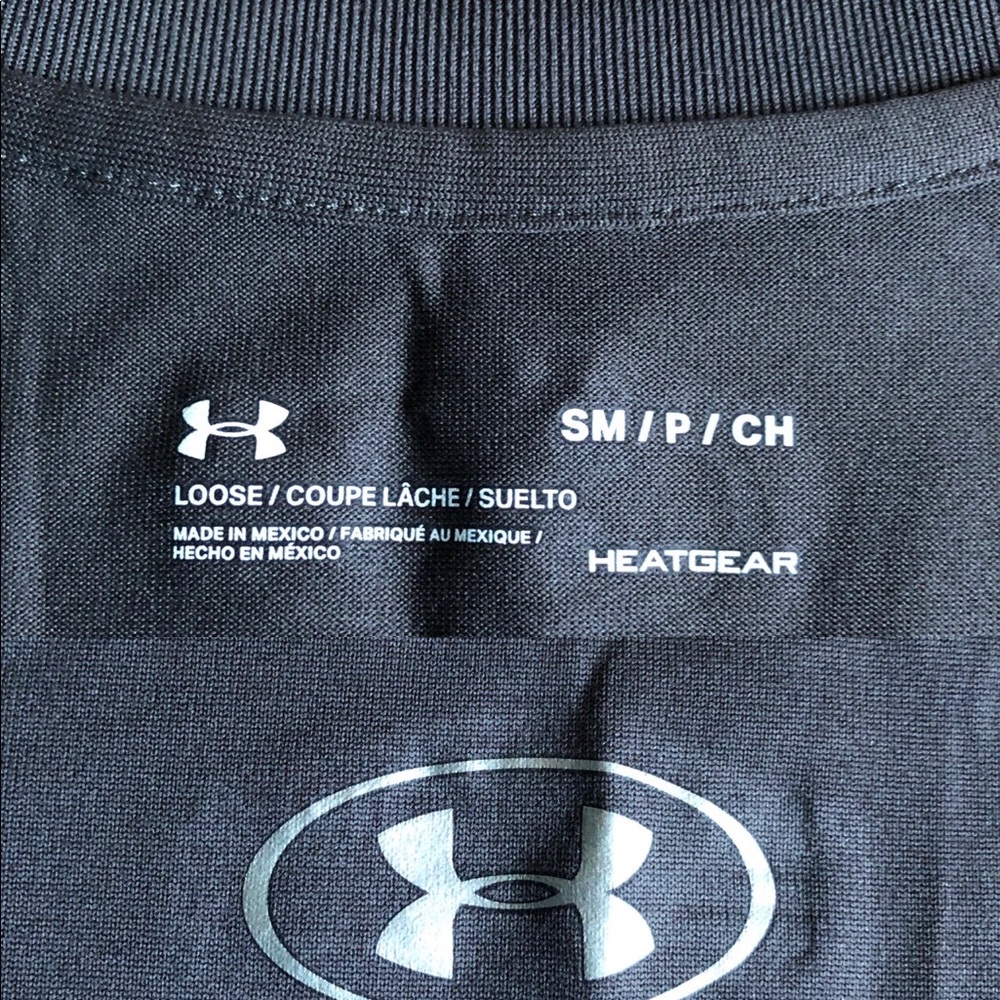 NEW UNDER ARMOUR Heatgear Tee Shirt V Neck Gray Small Women’s UNISEX NWOT - Picture 5 of 16